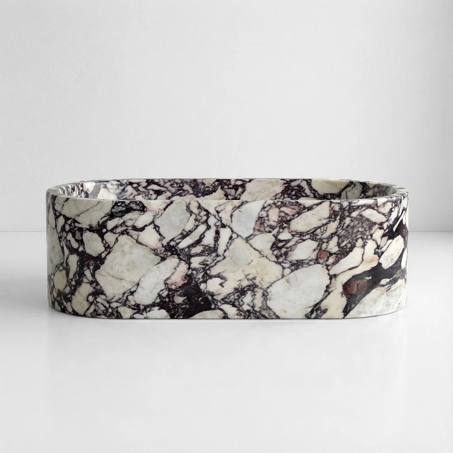 Calacatta Viola Marble Freestanding Bathtub - Elliptical