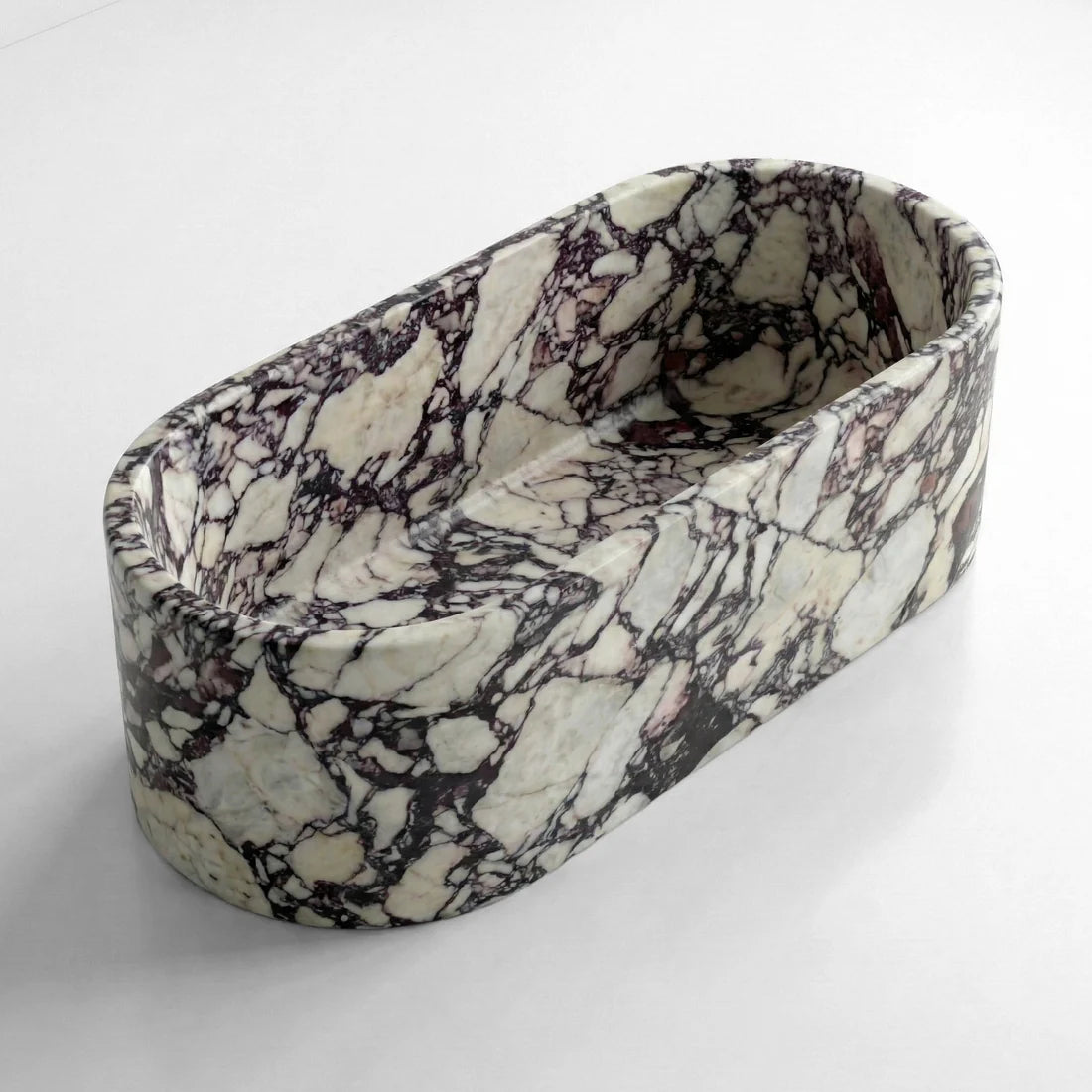 Calacatta Viola Marble Freestanding Bathtub - Elliptical