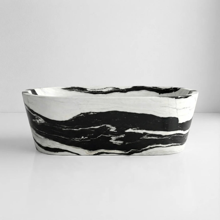 Panda Marble Freestanding Bathtub - Tapered