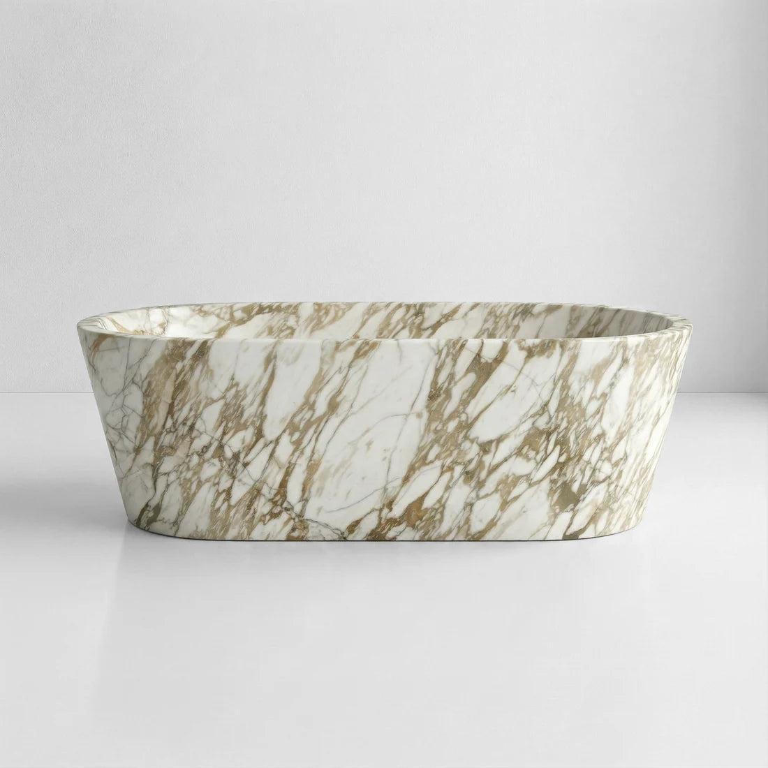 Calacatta Gold Marble Freestanding Bathtub - Tapered