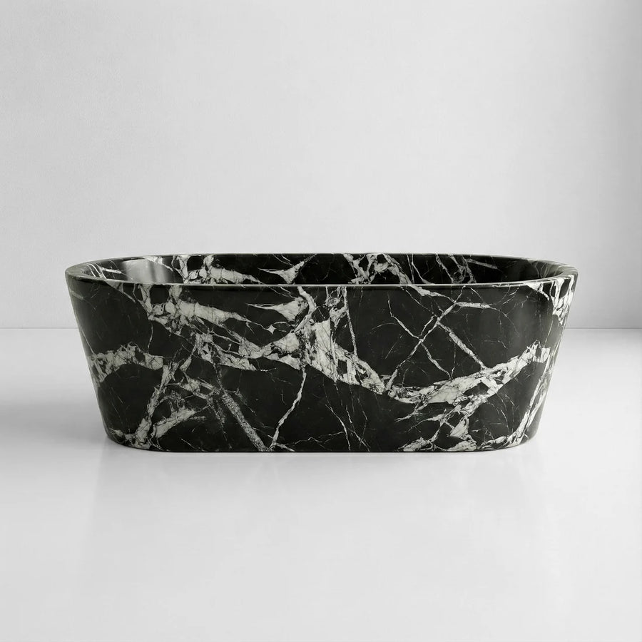 Grand Antique Marble Freestanding Bathtub - Tapered