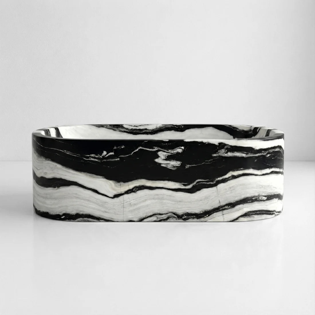 Panda Marble Freestanding Bathtub - Elliptical