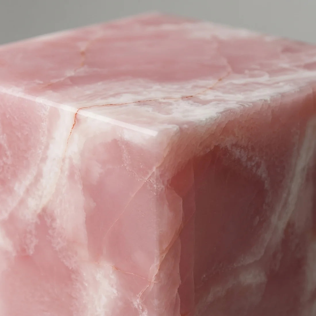 Pink Onyx Marble Pedestal Stand